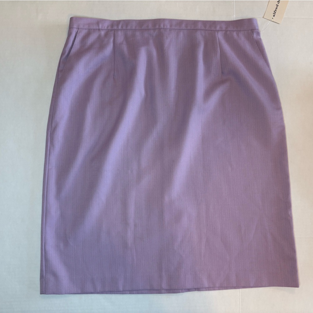 Alfred Dunner lilac midi skirt pockets size 20 NWT